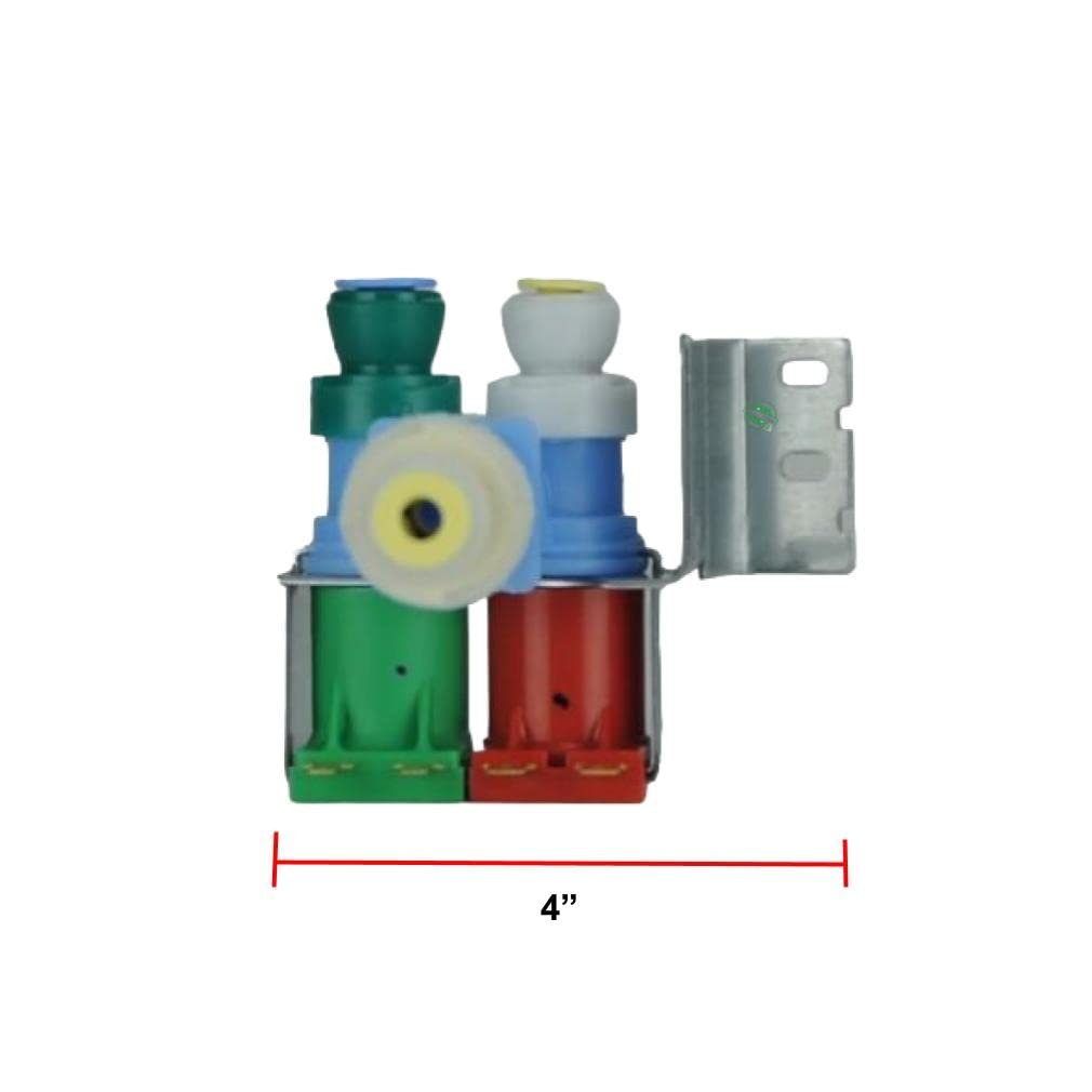 GLOB PRO SOLUTIONS 2186486 1938614 2188622 2188708 CKD2519 Refrigerator Water Inlet Valve 4" Length Approx Replacement for and Compatible with Whirlpool Roper KitchenAid Kenmore Heavy Duty