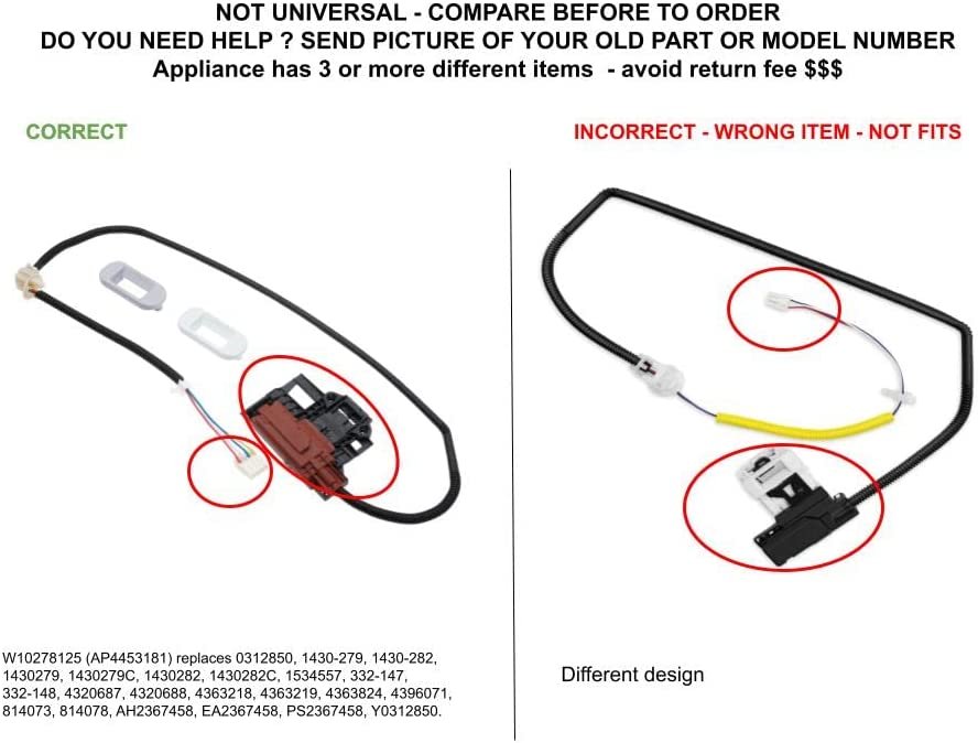 GLOB PRO SOLUTIONS AP5263307 AP5263307 PS3497627 EAP3497627 CKD5035 Lid Lock & Latch Assembly