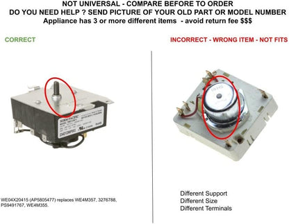 GLOB PRO SOLUTIONS AP5805477 EAP9491767 PS9491767 CKD3491 Dryer Timer