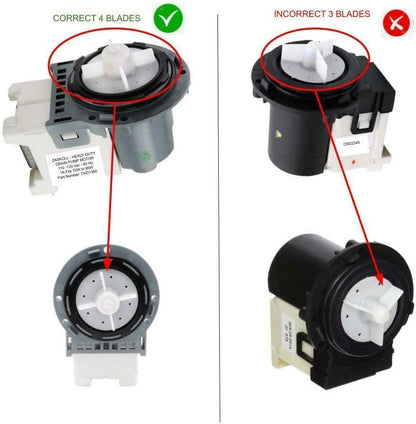 E-DrUS CKD4456 Washer Fits BPX401-20J Electrolux Laundry Drain Pump Motor A03773201 compatible with Heavy DUTY