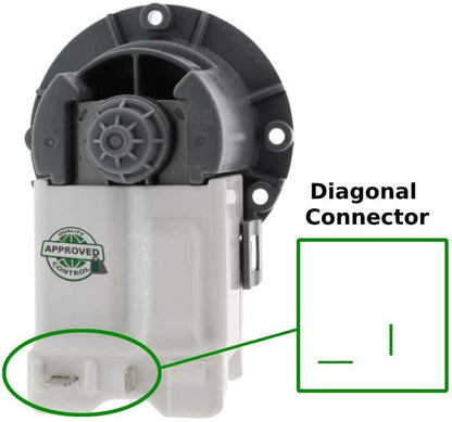 GlobPro DC97-17349B Washer Drain Pump ONLY Motor Replacement for and compatible with Samsung DC97-17349B Heavy DUTY