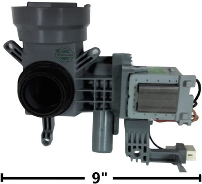 GlobPro PD00038328 EAP11756700 AP6023357 PS11756700 Washer Water Drain Pump Complete 9" length Approx. Replacement for and compatible with Maytag Whirlpool Heavy DUTY
