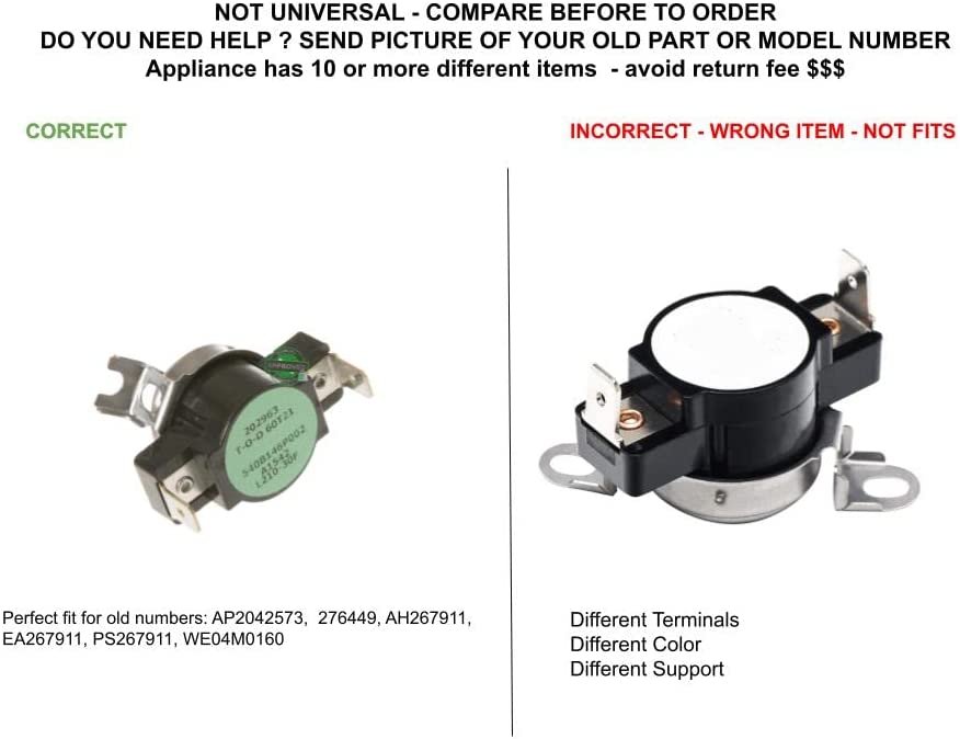 GLOB PRO SOLUTIONS WE4M160 CKD2743 Thermostat Safety compatible with,