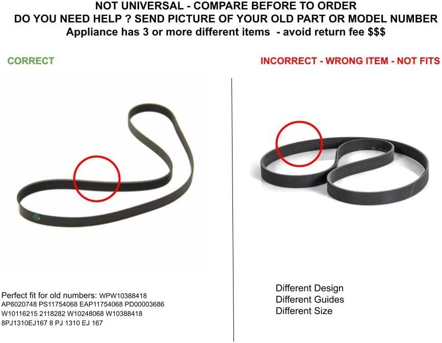 GLOB PRO SOLUTIONS AP6020748 PS11754068 EAP11754068 PD00003686 CKD6004 Drive Belt