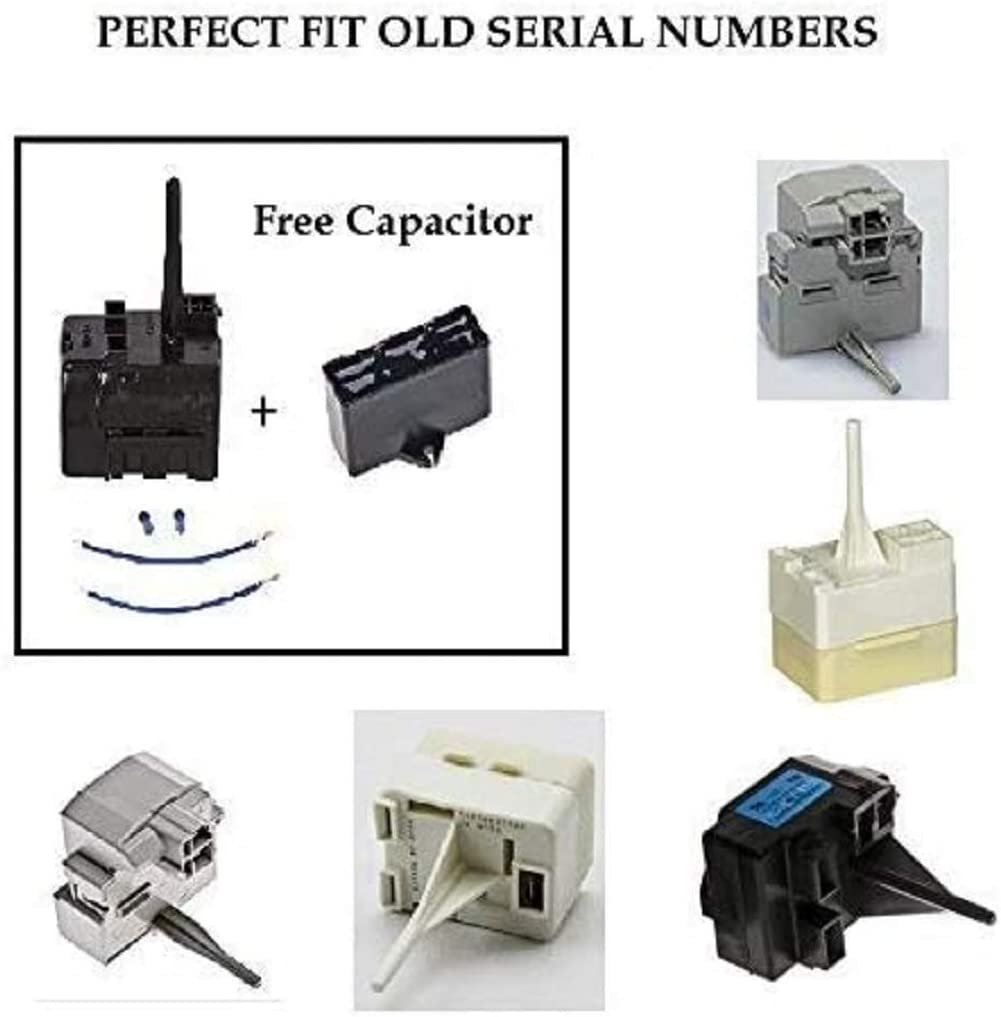 ReplacementParts - Refrigerator Compressor Start Relay capacitor WPW10398552-W10398552