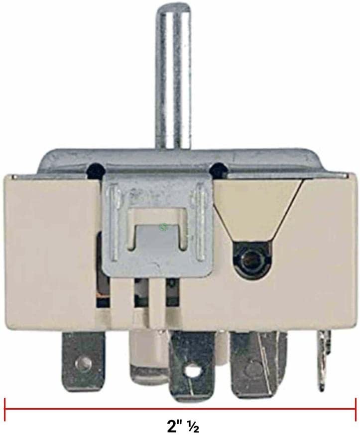 GLOB PRO SOLUTIONS W10244639 4443000 CKD2387 Range Surface Element Switch 2" ½ Length Approx. Replacement for and compatible with Whirlpool Maytag Heavy DUTY