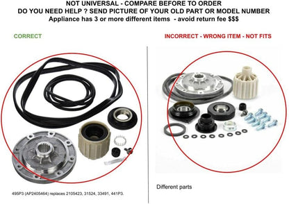 GLOB PRO SOLUTIONS GPN495P3 CKD3817 Hub And Seal Kit