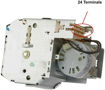GlobPro AP2907903 AH341535 EA341535 PS341535 Washer Timer 24 Terminals 5" ½ length Approx. Replacement for and compatible with Whirlpool Heavy DUTY
