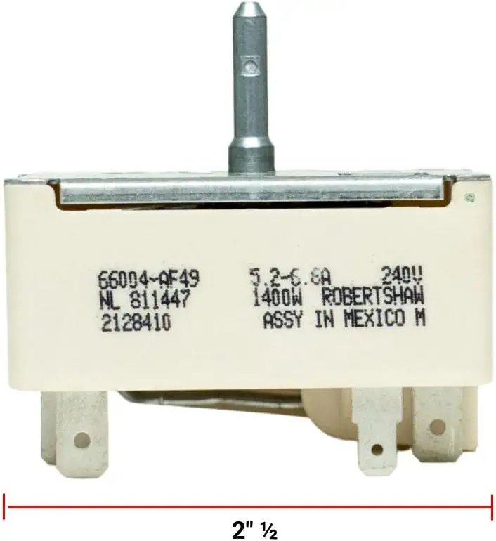 GLOB PRO SOLUTIONS WB23M0091 785303 CKD2473 Range Infinite Switch 2" ½ Length Approx. Replacement for and compatible with GE Heavy DUTY