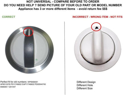 GLOB PRO SOLUTIONS 8566061 1201447 CKD5409 Timer Knob White