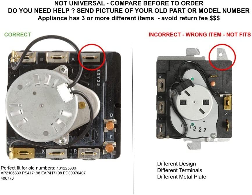 GLOB PRO SOLUTIONS AP2106333 PS417198 EAP417198 PD00070407 CKD5899 Timer