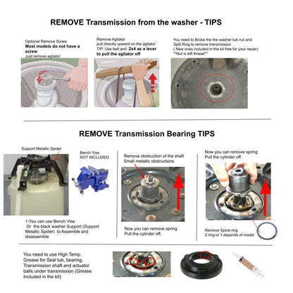 AP2046402  Washer Transmission KIT, repair for Bearing NOISE Fit for AP2046402 CK900294