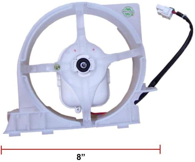 GlobPro 1488635 Fridge Condenser Fan Motor 8" length Approx. Replacement for and compatible with Samsung Heavy DUTY