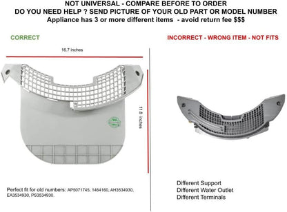 GLOB PRO SOLUTIONS 1464160 CKD4803 Lint Filter Cover Guide