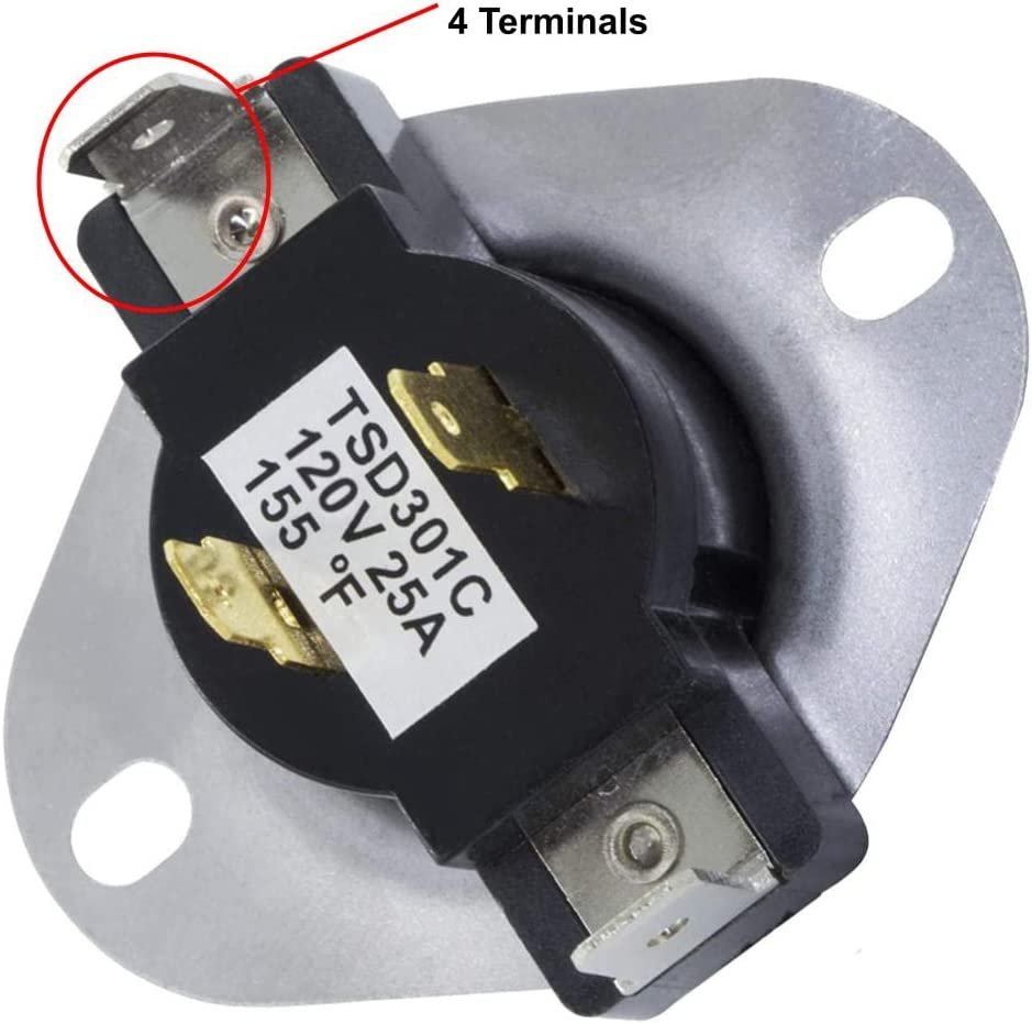GLOB PRO SOLUTIONS AP6008270 PS11741405 EAP11741405 PD00002313 CKD2502 Dryer Cycling Thermostat 2" Length Approx. Replacement for and compatible with Whirlpool Maytag Kenmore Heavy DUTY