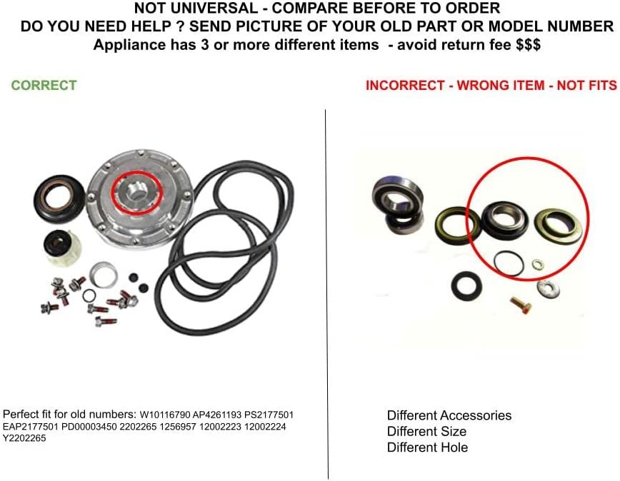 GLOB PRO SOLUTIONS W10116790 CKD4512 Triple Lip Seal & Hub Kit