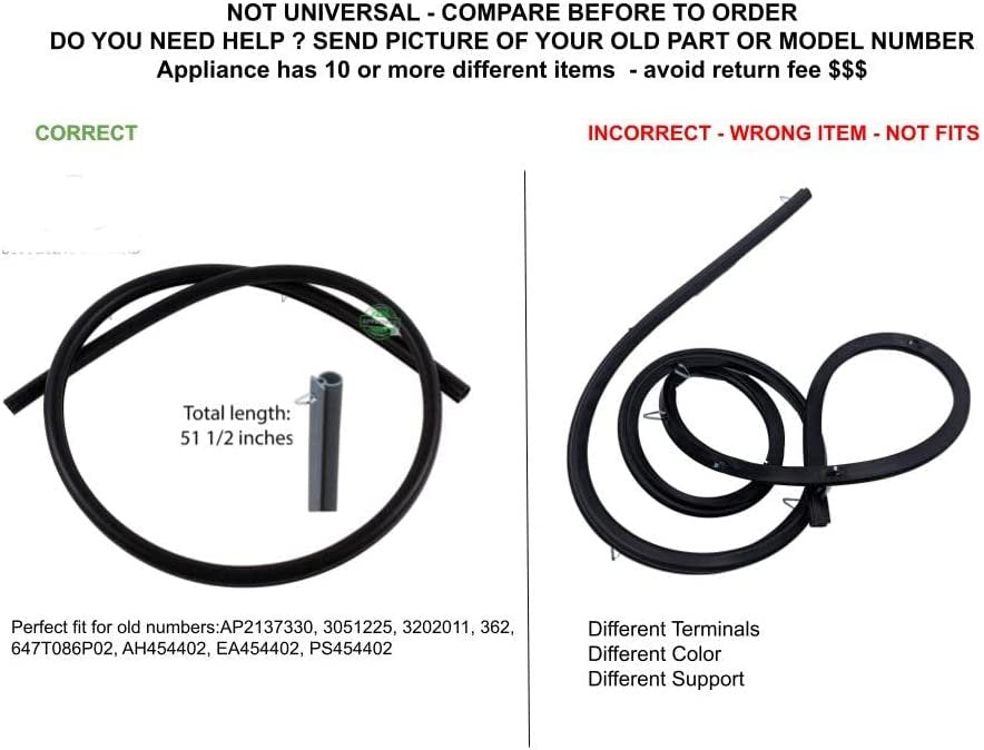GLOB PRO SOLUTIONS 5303202011 CKD2752 Oven Door Seal with Clips Compatible with Frigidaire, Gibson, Kelvinator Kenmore