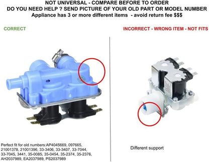 GLOB PRO SOLUTIONS AP4045669 PS2037989 EAP2037989 PD00004043 CKD2134 Dual Water Inlet Valve