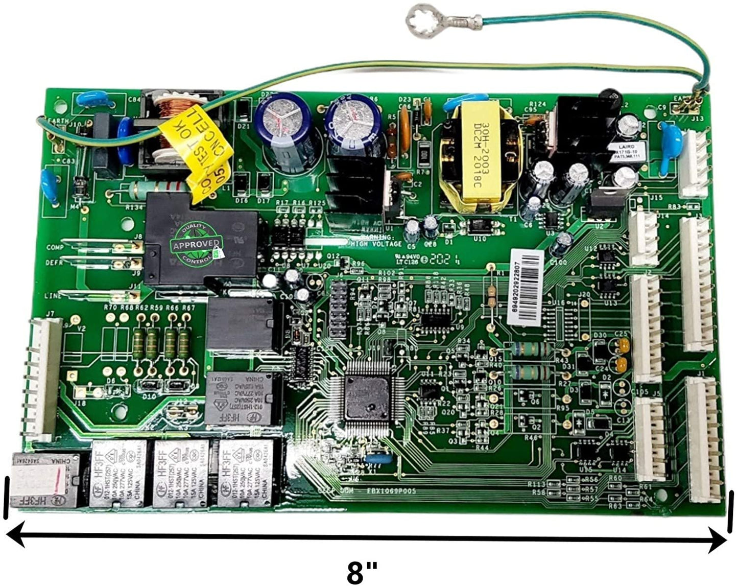 GlobPro WR55X10086 WR55X10090 WR55X10097 WR55X10109 Frid Main Control Board 8" Length Approx. Replacement for and compatible with General Electric Heavy DUTY