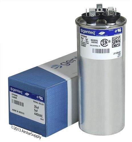 Jard 12783 - 35 + 5 uF MFD x 440 VAC Genteq Replacement Dual Capacitor Round # C4355R / 97F9848