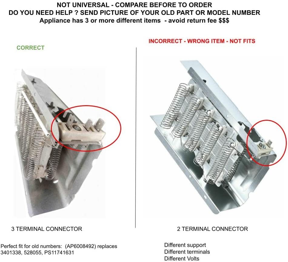GLOB PRO SOLUTIONS WP3401338 CKD5267 Heating Element